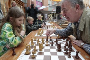 Simultaanschaken op straat met kinderen